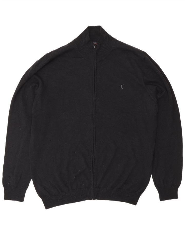 TRUSSARDI JEANS Herre cardigan sweater 3XL sort uld