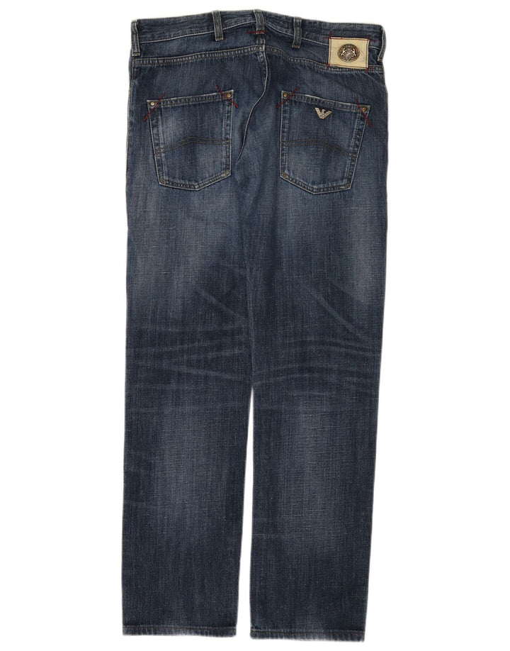 Armani Jeans Herre Regular Straight Jeans W33 L34 Marineblå Bomuld