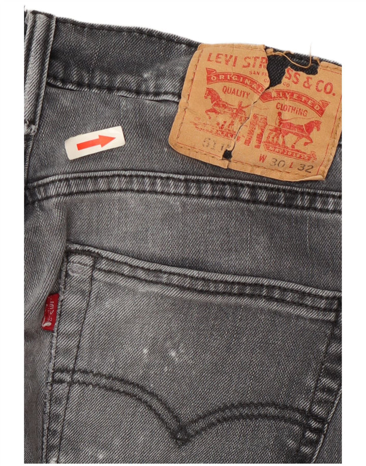 Levi's Dame 511 Slim Jeans W30 L28 Grå Bomuld