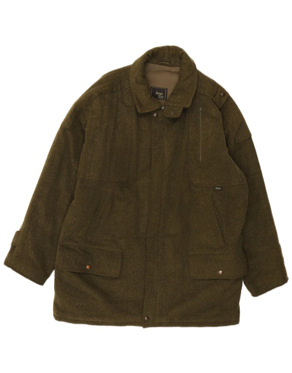 Himalaya Herre De Luxe Overfrakke UK 38 Medium Khaki Wool