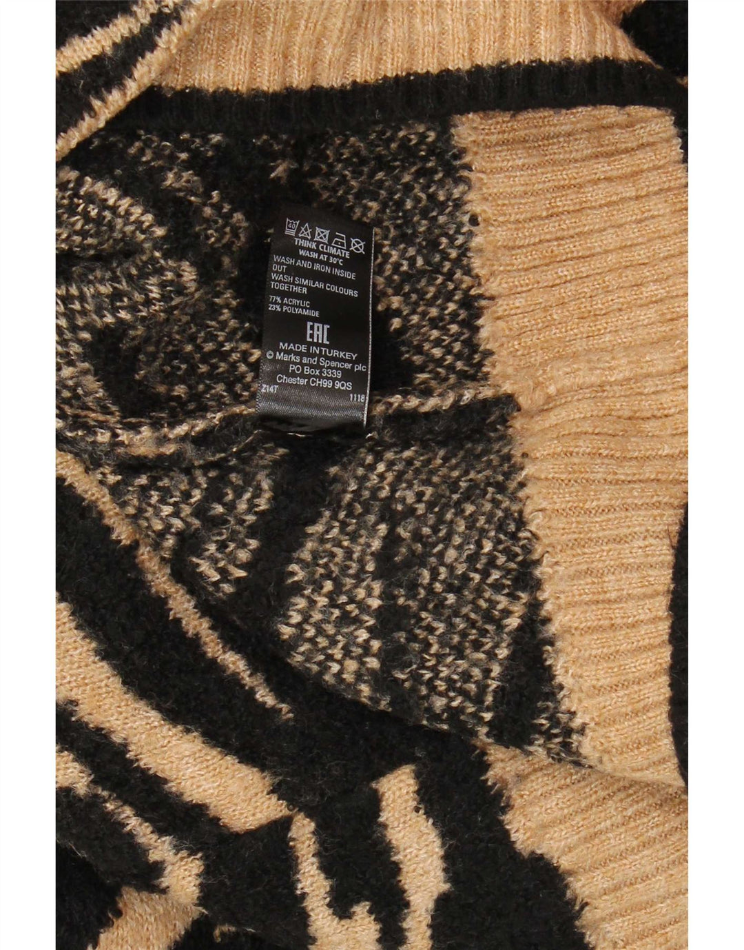 Marks & Spencer Dame Boat Neck Jumper Sweater UK 10 Small Black