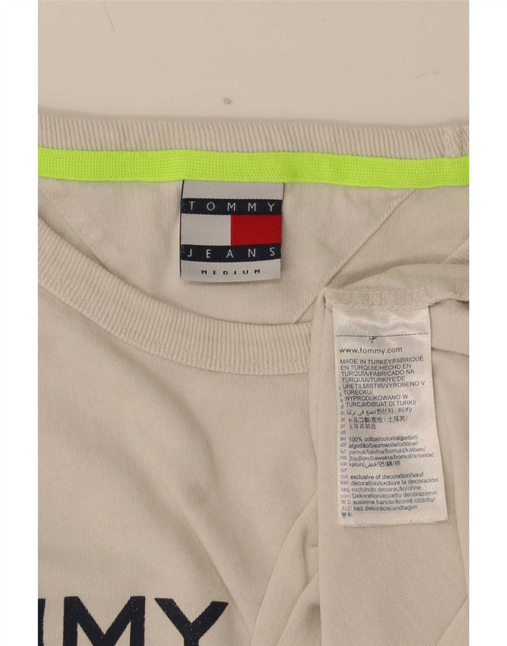 Tommy Hilfiger Herre grafisk T-shirt Top Medium Beige Bomuld