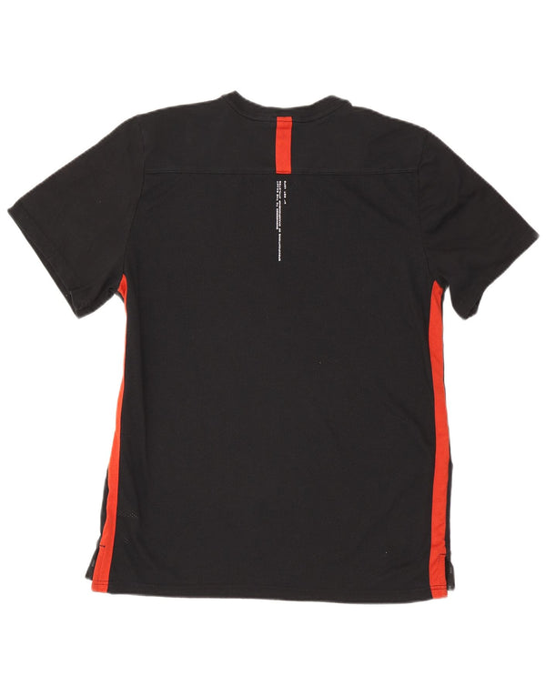 Nike Herre grafisk T-shirt Top Medium Sort Colourblock Bomuld