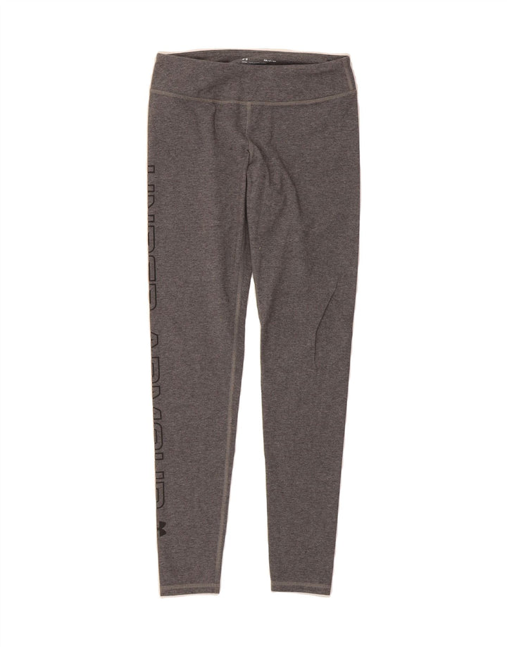 UNDER ARMOUR Womens Graphic Leggings UK 10 Small  Grey Cotton Vintage Under Armour and Second-Hand Under Armour from Messina Hembry 