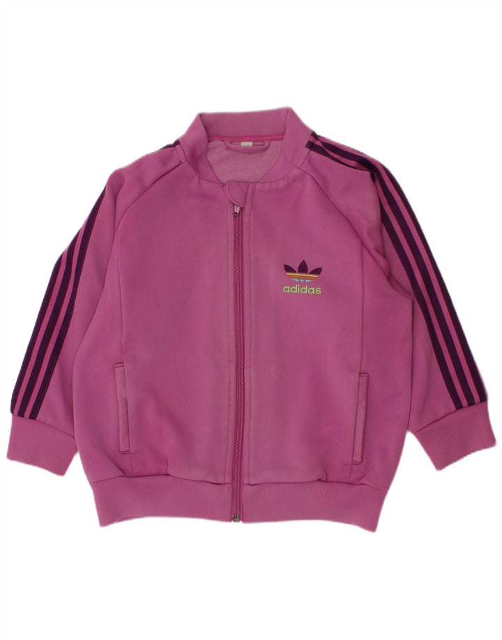 Adidas Pige Træningsdragt Top Jakke 3-4 År Pink Polyester