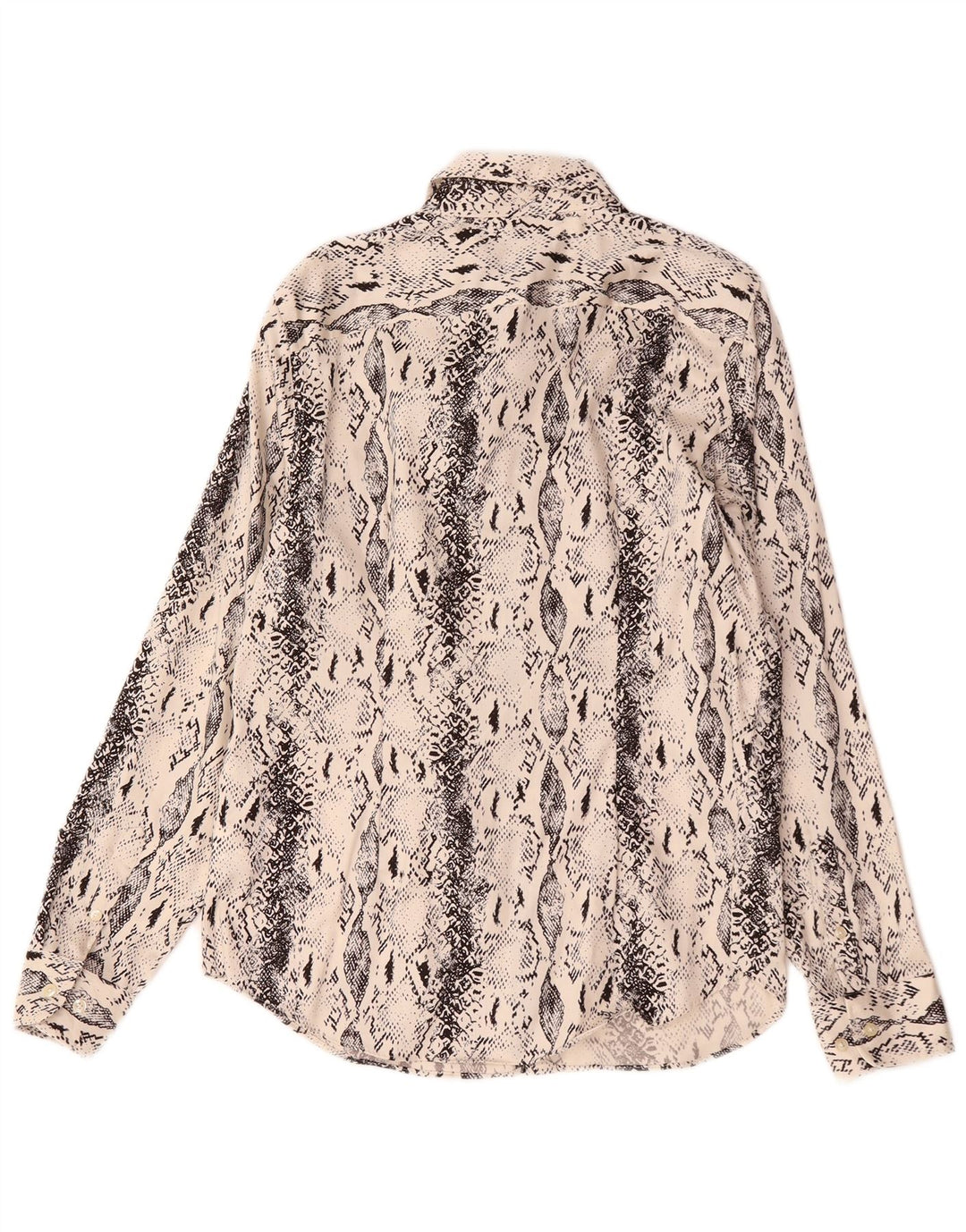 Chaps Dameskjorte UK 14 Medium Beige Animal Print Bomuld