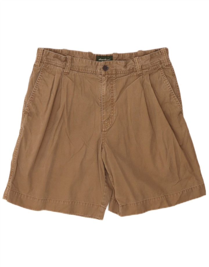 Eddie Bauer Herre Pegged Chino Shorts W36 Large Brown Bomuld