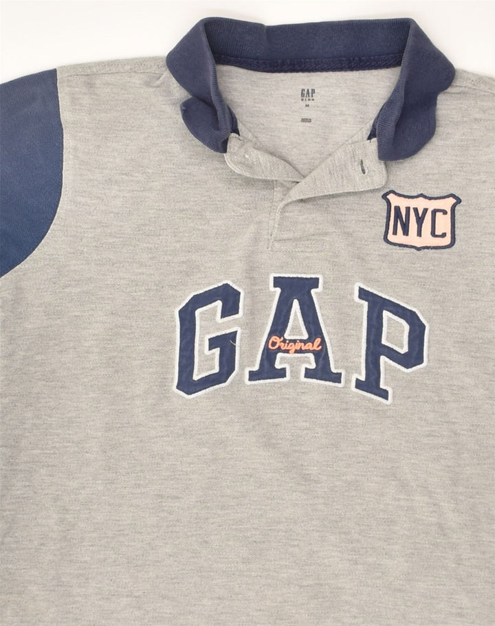 GAP Boys NYC poloshirt 11-12 år Medium Grey Colourblock Bomuld