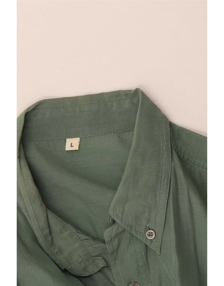 Vintage herreskjorte stor grøn