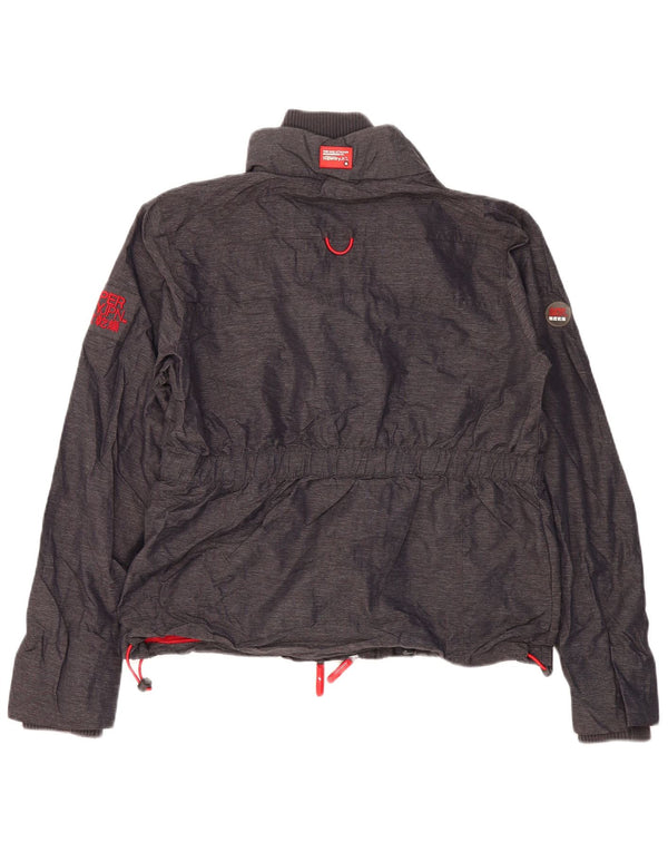 SUPERDRY Dame Windbreaker Jacket UK 18 XL Grå Polyester