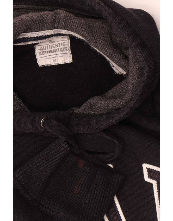 Gap Herre grafisk hættetrøje Jumper Medium Sort Bomuld