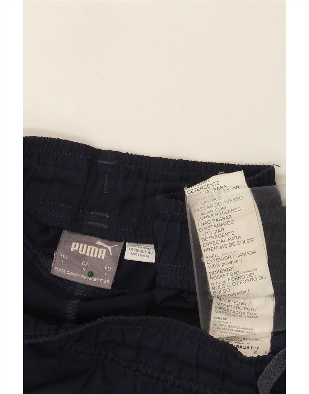 Puma Herre Bermuda Sportshorts Large Navy Blue Polyester