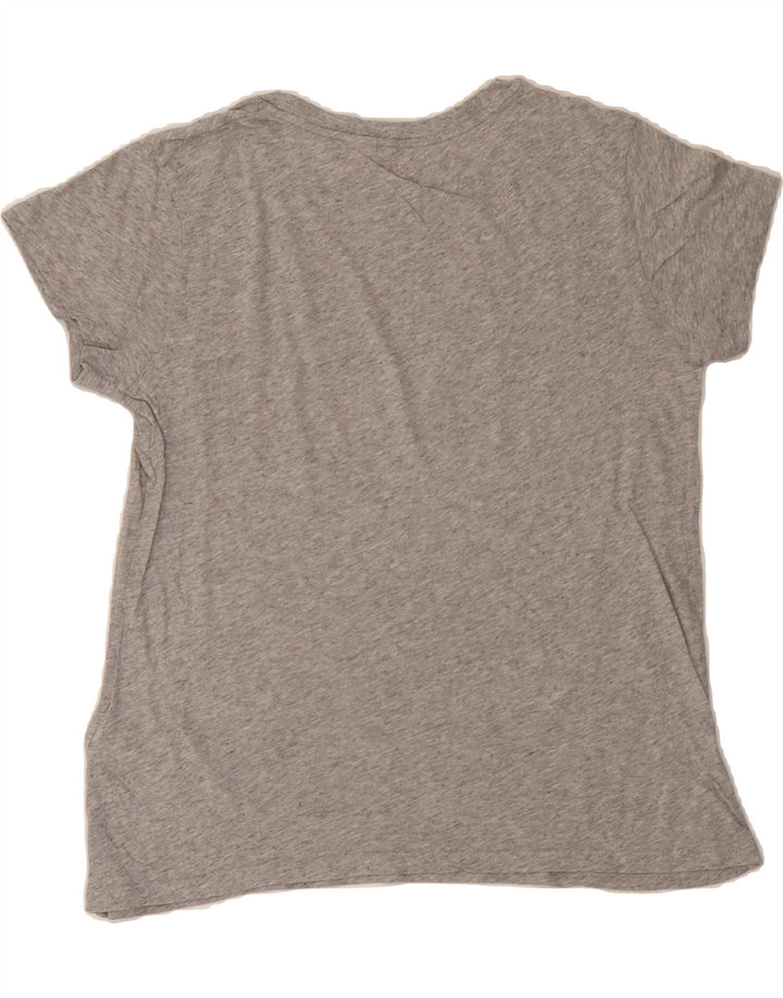 LEVI'S Womens Graphic T-Shirt Top UK 14 Medium Grey Flecked Cotton Vintage Levi's and Second-Hand Levi's from Messina Hembry 
