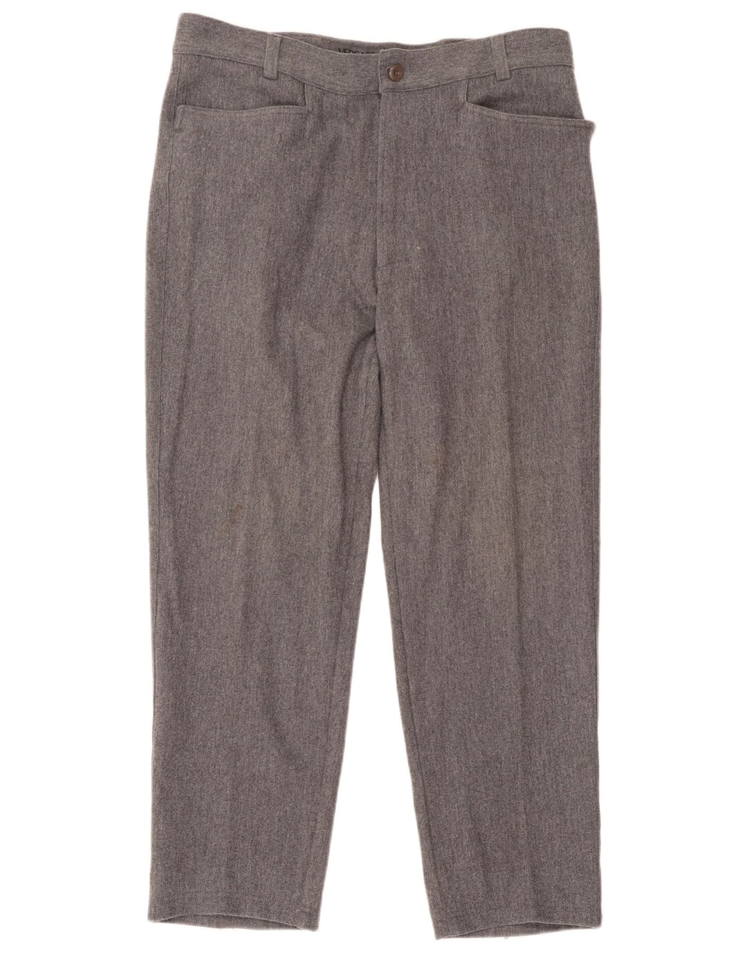 Versace Straight Suit Bukser til mænd IT 52 XL W38 L29 Grå Uld