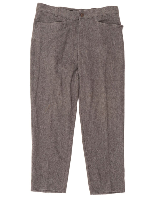 Versace Straight Suit Bukser til mænd IT 52 XL W38 L29 Grå Uld