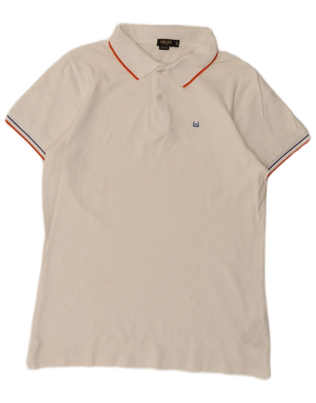 Liu Jo Herre Slim Fit Polo Shirt Lille hvid Bomuld