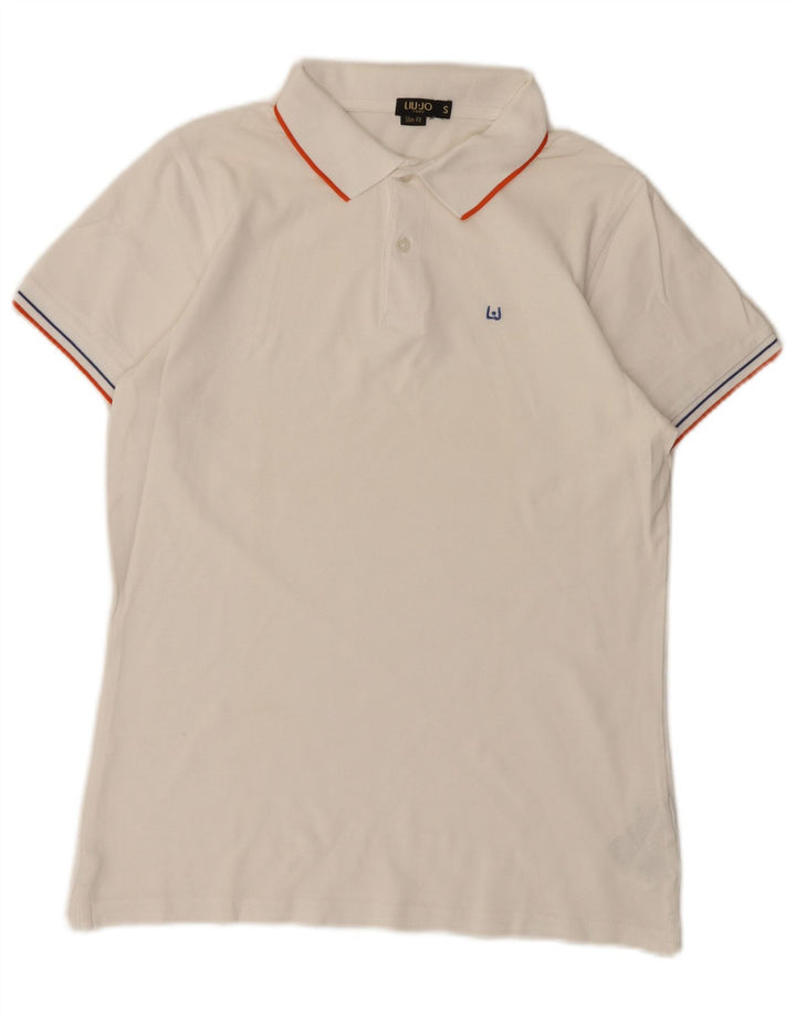Liu Jo Herre Slim Fit Polo Shirt Lille hvid Bomuld