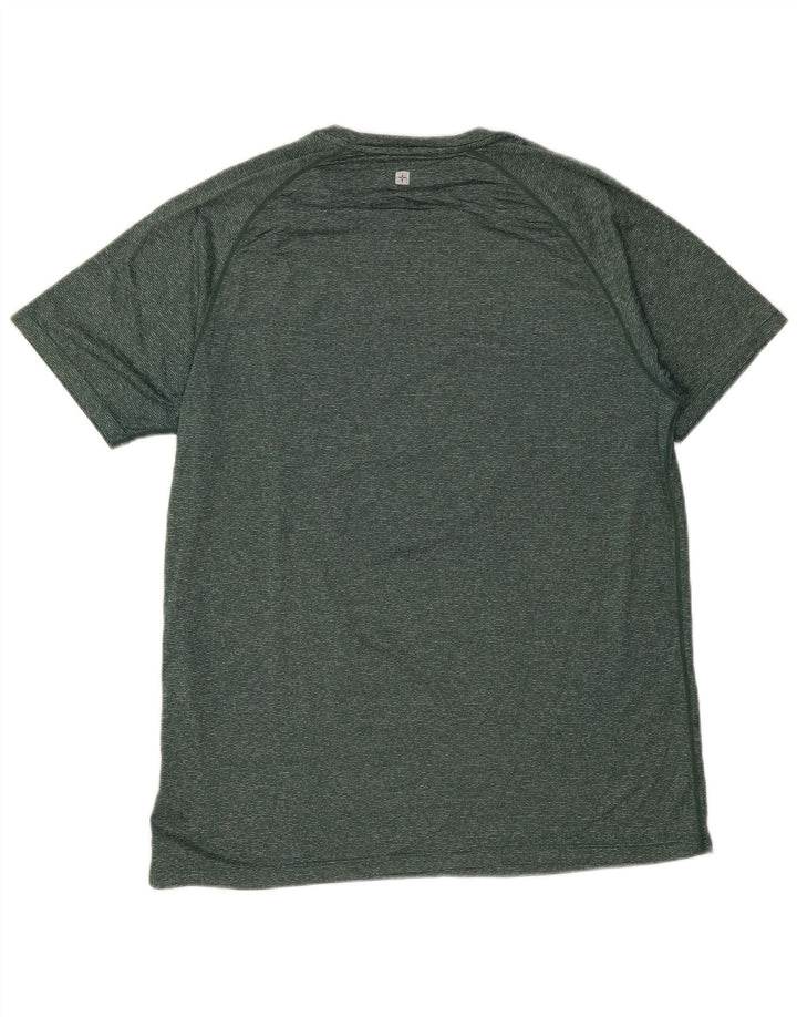 Mountain Warehouse Herre T-Shirt Top Stor Grøn Flecked Nylon