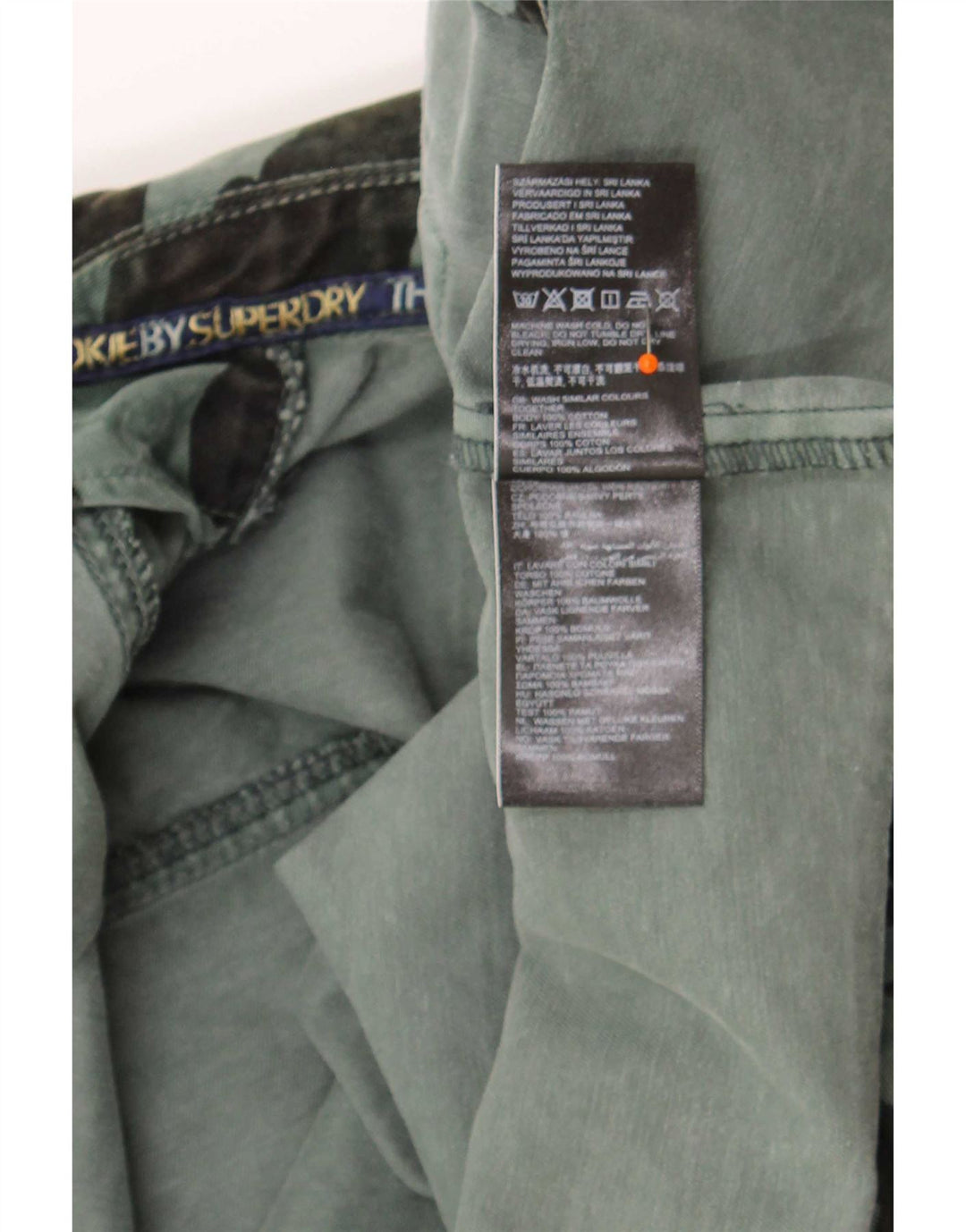 Superdry Womens Crop denimjakke UK 12 Mellemgrøn Camouflage Bomuld