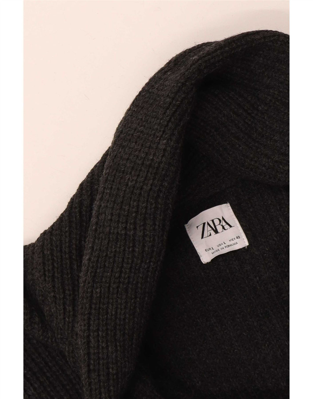 Zara Herre Cardigan Sweater Large Grå