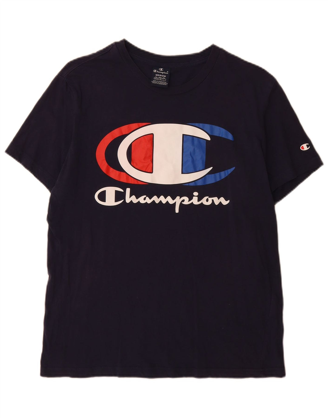Champion Herre grafisk T-shirt Top Medium Navy Blue