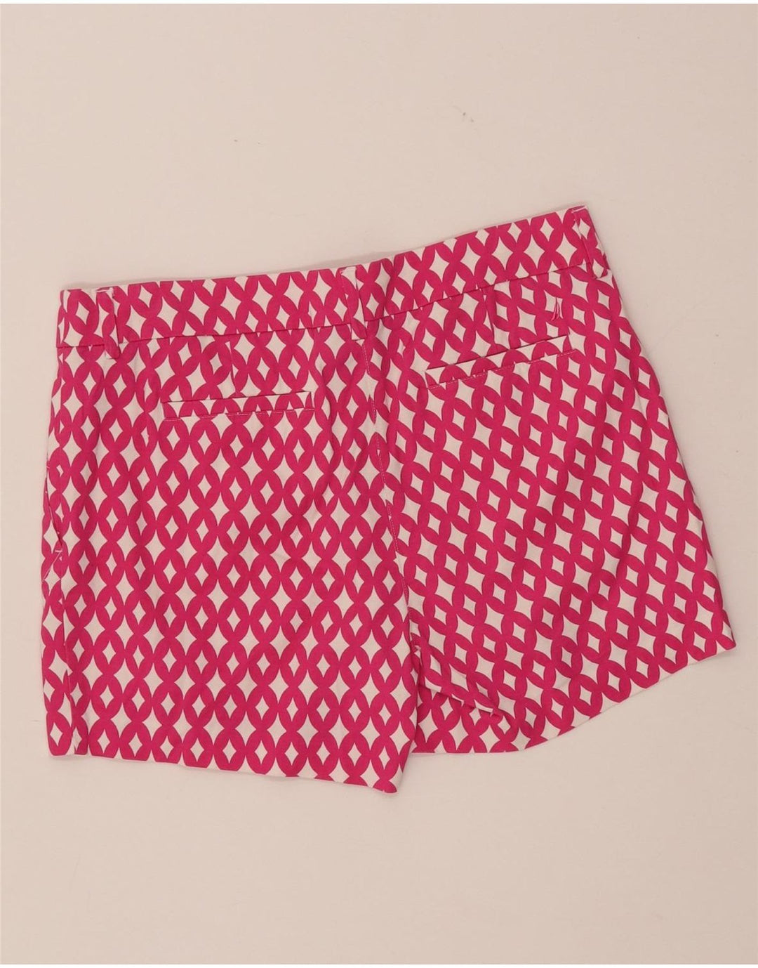 NAUTICA Chino Shorts til kvinder US 8 Medium W32 Pink geometrisk bomuld