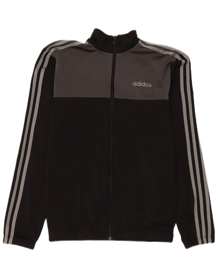 Adidas Træningsdragt til mænd Topjakke UK 36/38 Small Black Colourblock Polyester