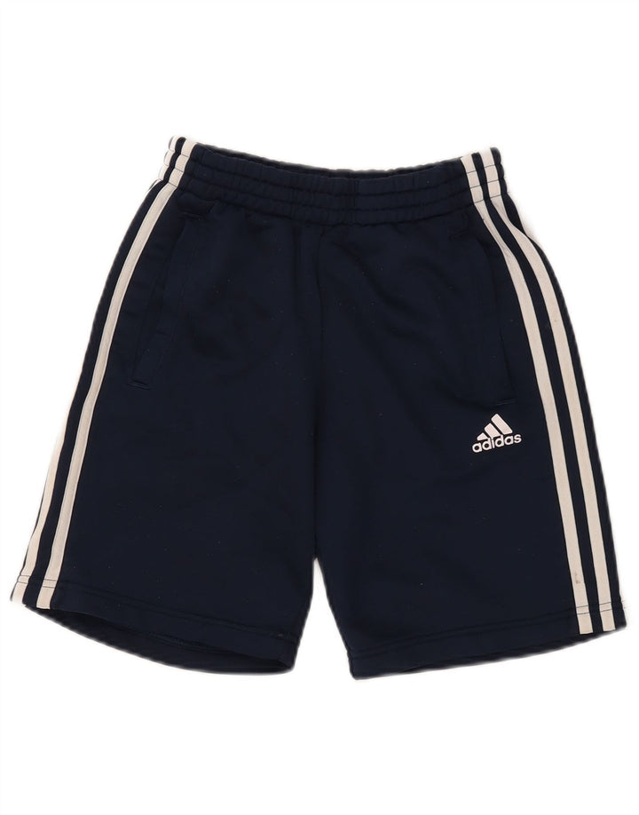 ADIDAS Boys Sport Shorts 11-12 Years  Navy Blue Polyester