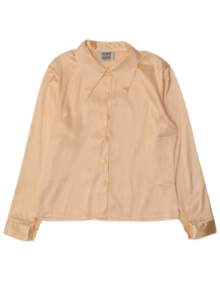 Vintage dameskjortebluse UK 14 Medium Beige