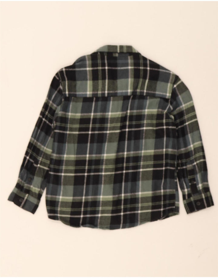 ZARA Boys Flannel Shirt 6-7 Years Green Check Cotton Vintage Zara and Second-Hand Zara from Messina Hembry 