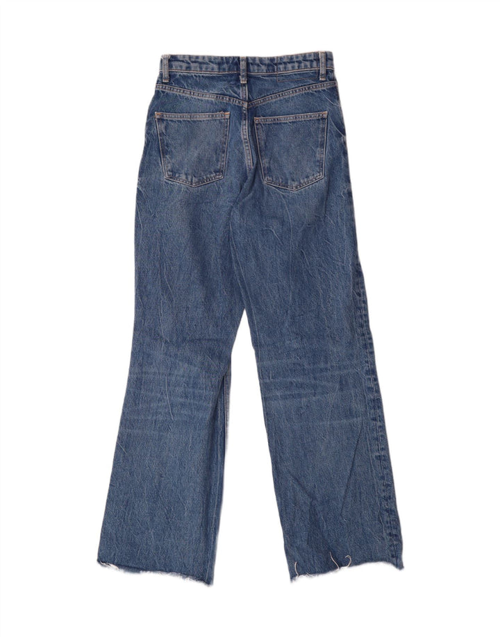 ZARA Womens Distressed Straight Jeans EU 38 Small W28 L30 Blue Cotton Vintage Zara and Second-Hand Zara from Messina Hembry 