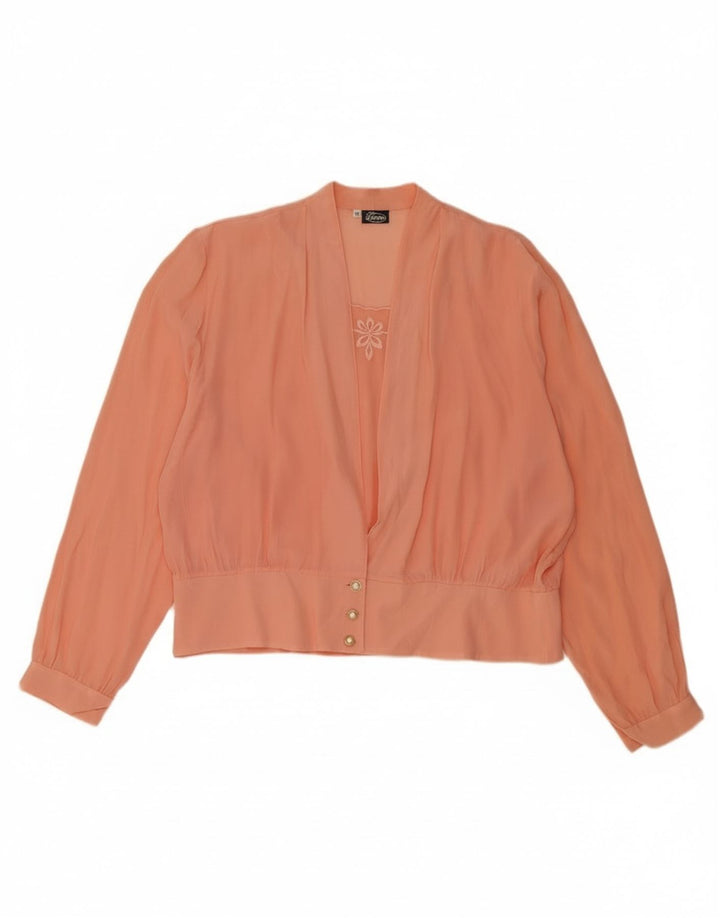 Vintage dame cardigan top IT 50 XL Pink Acetate