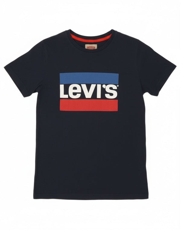 Levi's Boys Grafisk T-Shirt Top 13-14 år Marineblå Bomuld
