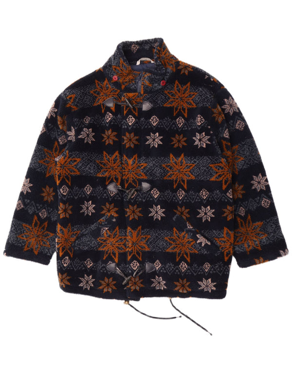 Astrolabio Herre Fleecejakke UK 40 Large Navy Blue Floral Polyester