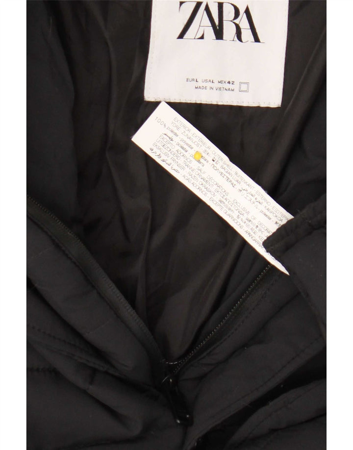Zara Polstret Herrejakke UK 40 Stor Sort Polyester