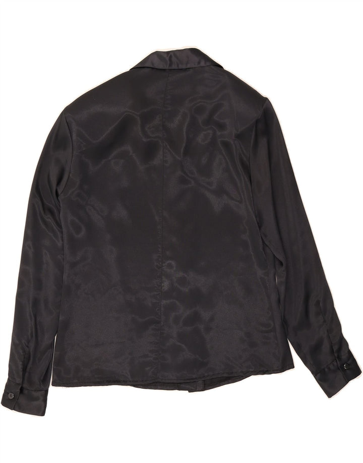 VINTAGE Womens Shirt Blouse UK 16 Large Black Polyester Vintage Vintage and Second-Hand Vintage from Messina Hembry 