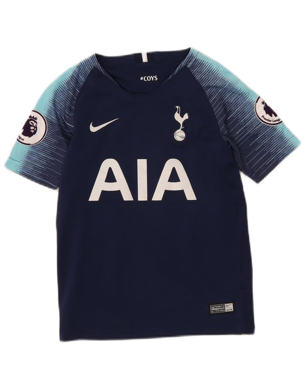 Nike Boys Tottenham Hotspur Grafisk T-Shirt Top 8-9 år Small Navy Blue