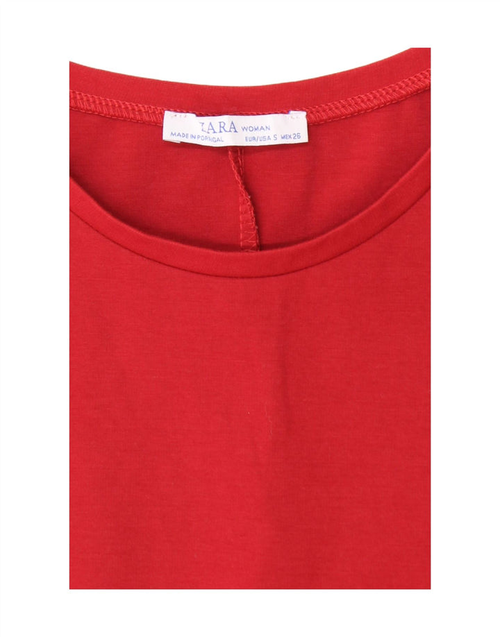 ZARA Womens T-Shirt Dress UK 10 Small Red