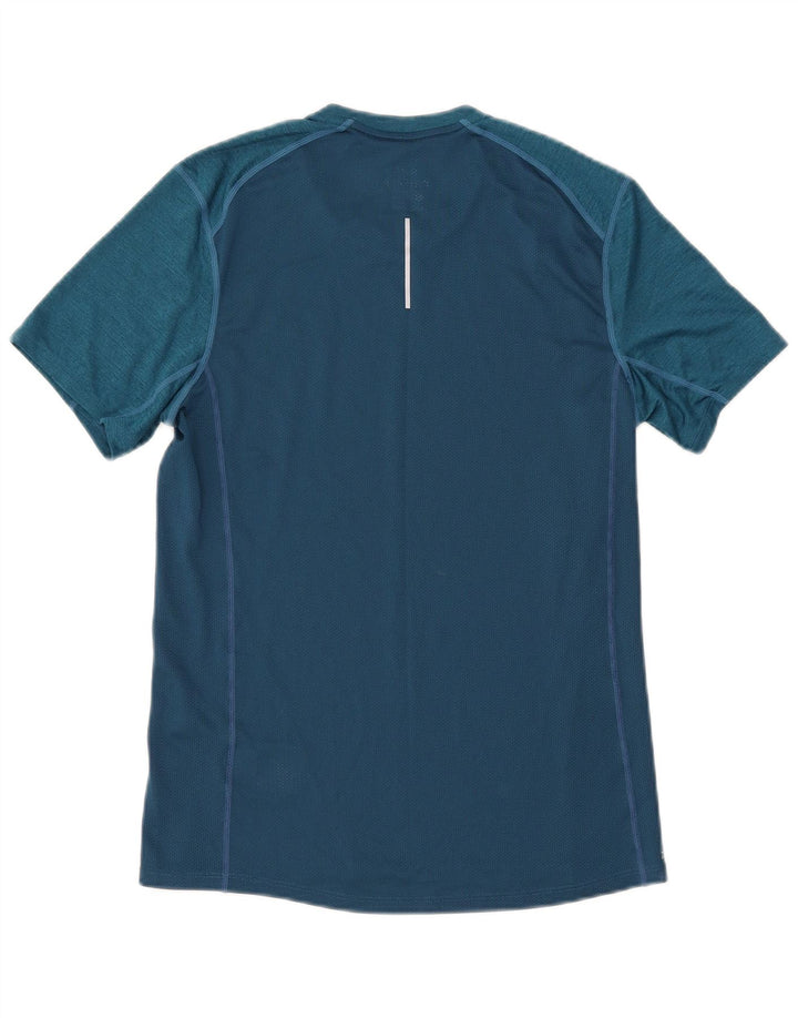 Nike Herre Dri Fit T-Shirt Top Lille Blå Colourblock Polyester