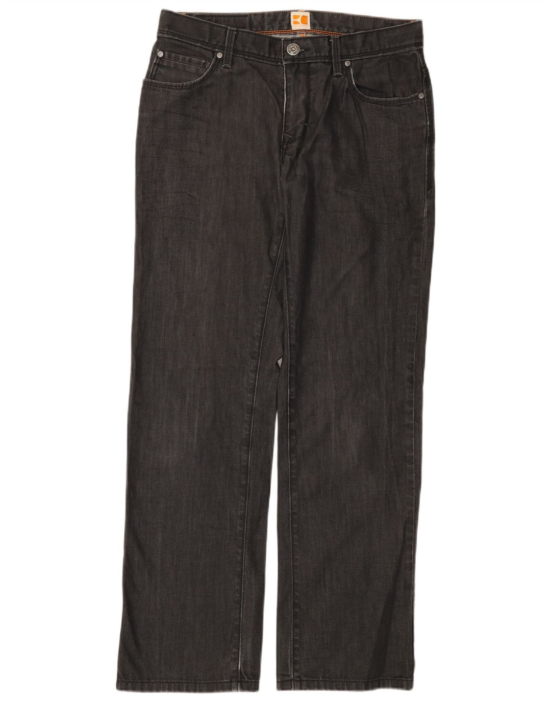 HUGO BOSS Lige jeans til kvinder W33 L32 Grå bomuld