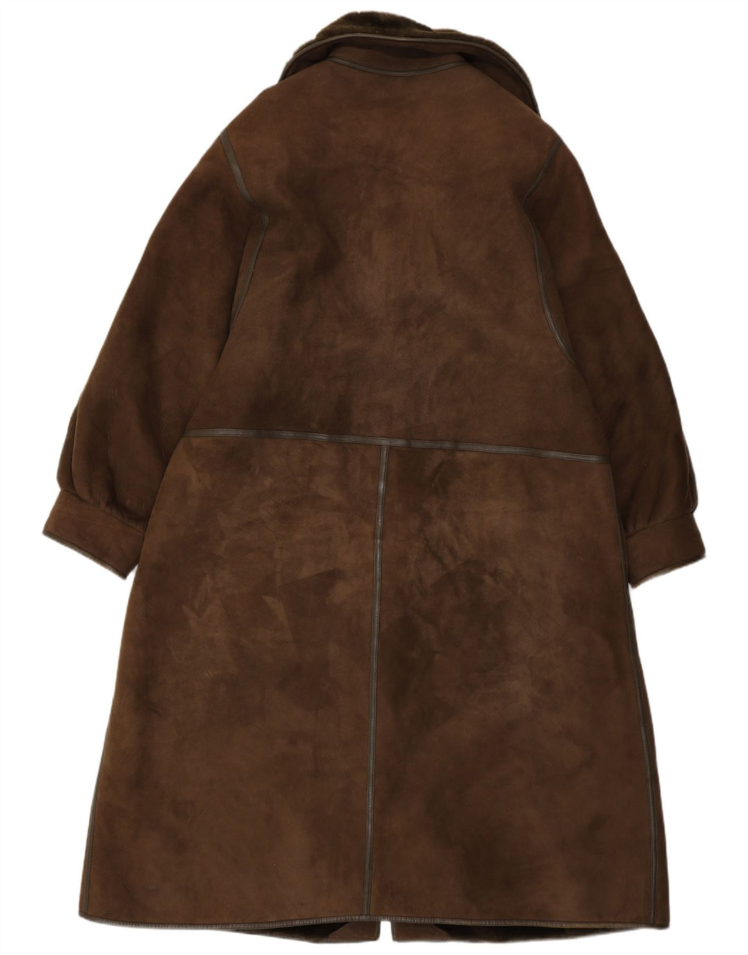 Vintage Dame Shearling Shearling Coat IT 50 XL Brun Shearling