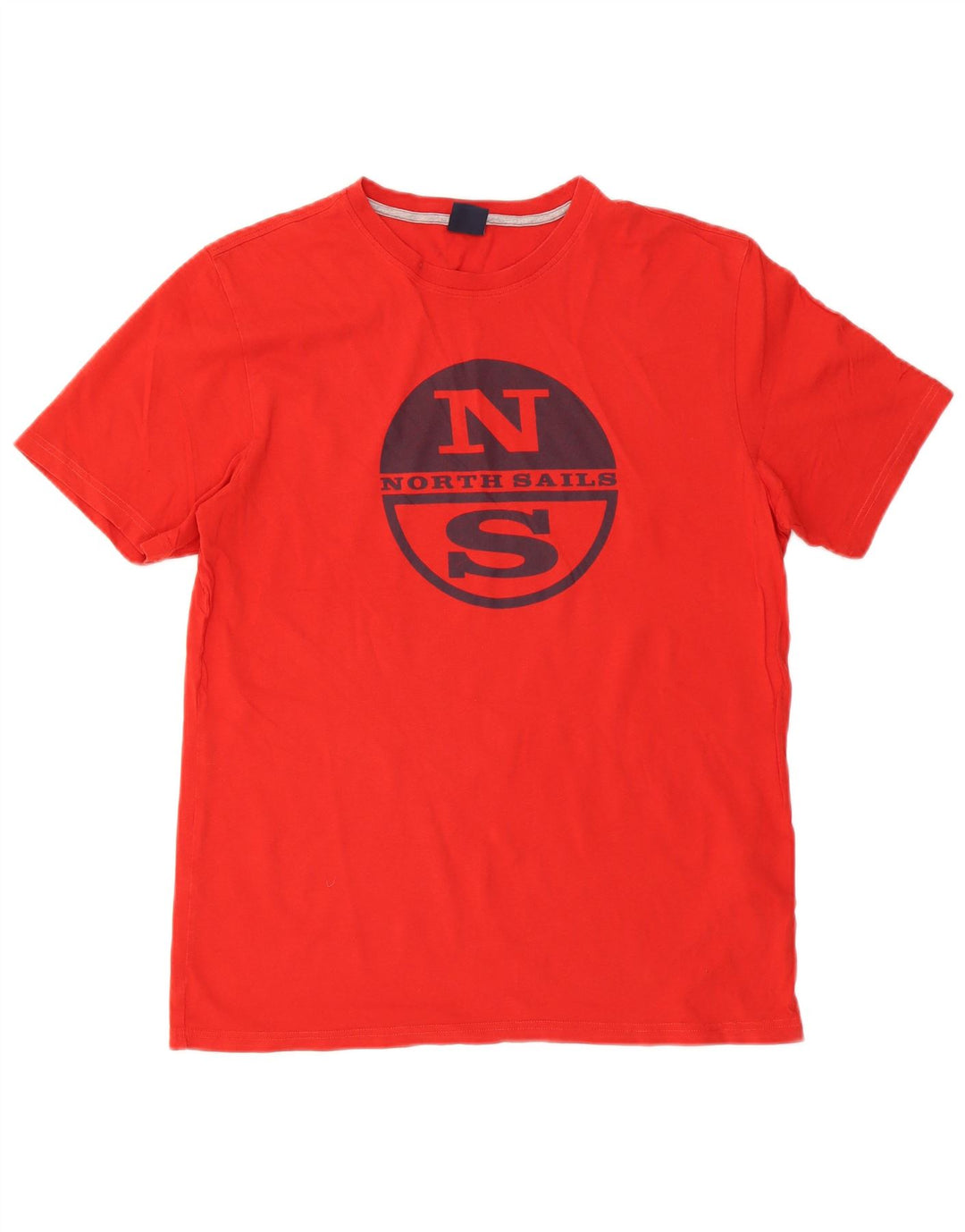 North Sails Herre Regular Fit Grafisk T-Shirt Top Medium Rød Bomuld