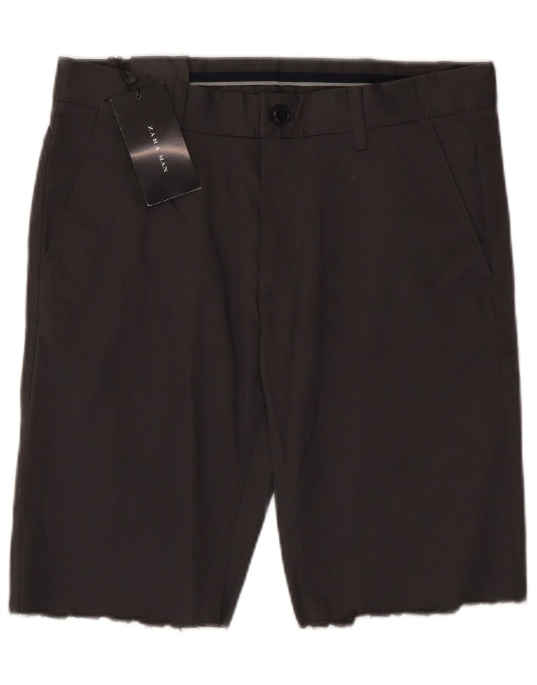 Zara Herre Chino Shorts EU 40 Medium W31 Grå Bomuld
