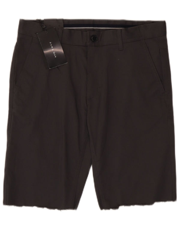 Zara Herre Chino Shorts EU 40 Medium W31 Grå Bomuld