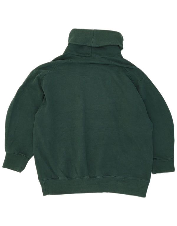 Zara Dame 3/4 ærmer rullehals sweatshirt DK 14 Medium Grøn