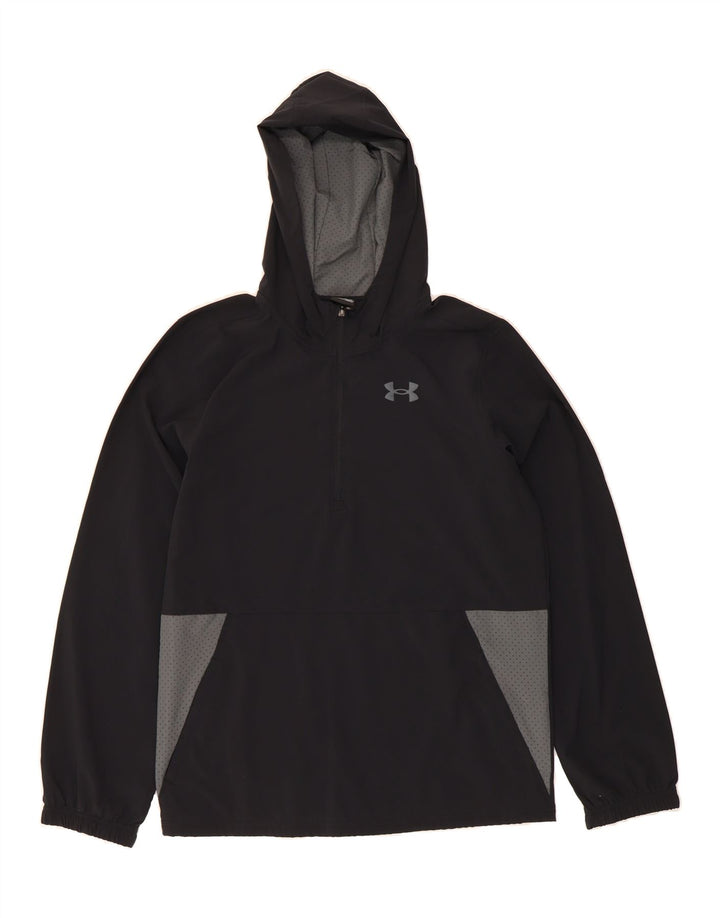 UNDER ARMOUR Boys Pullover Tracksuit Top Jacket 13-14 Years XL  Black Vintage Under Armour and Second-Hand Under Armour from Messina Hembry 