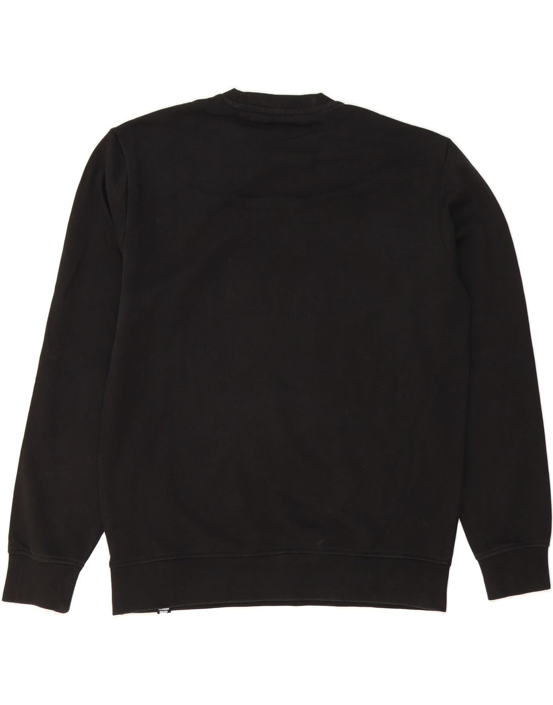 ELLESSE Mens Graphic Sweatshirt Jumper Medium Black Striped Cotton Vintage Ellesse and Second-Hand Ellesse from Messina Hembry 