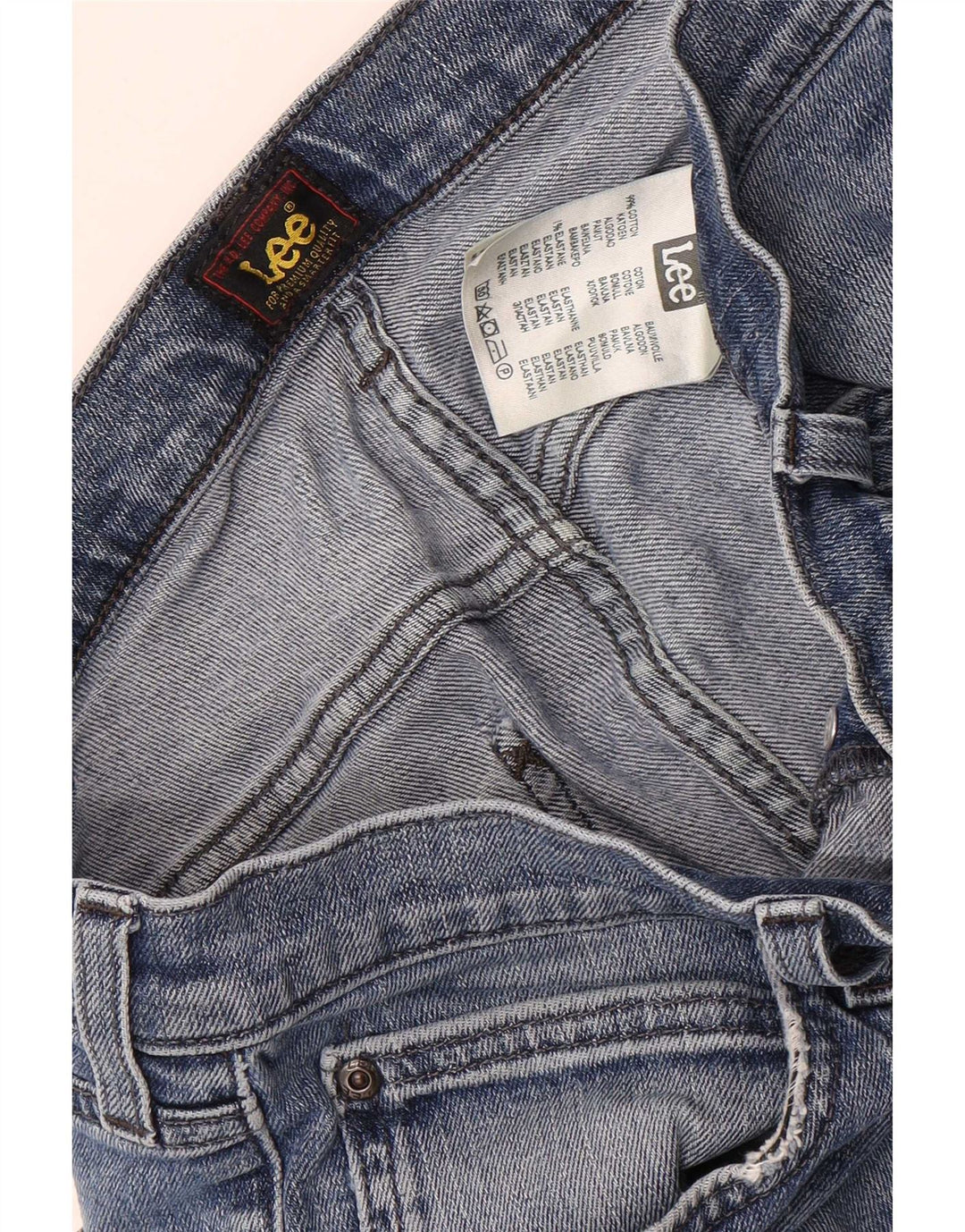 Lee Mens Daren Straight Jeans W34 L34 Blå Bomuld
