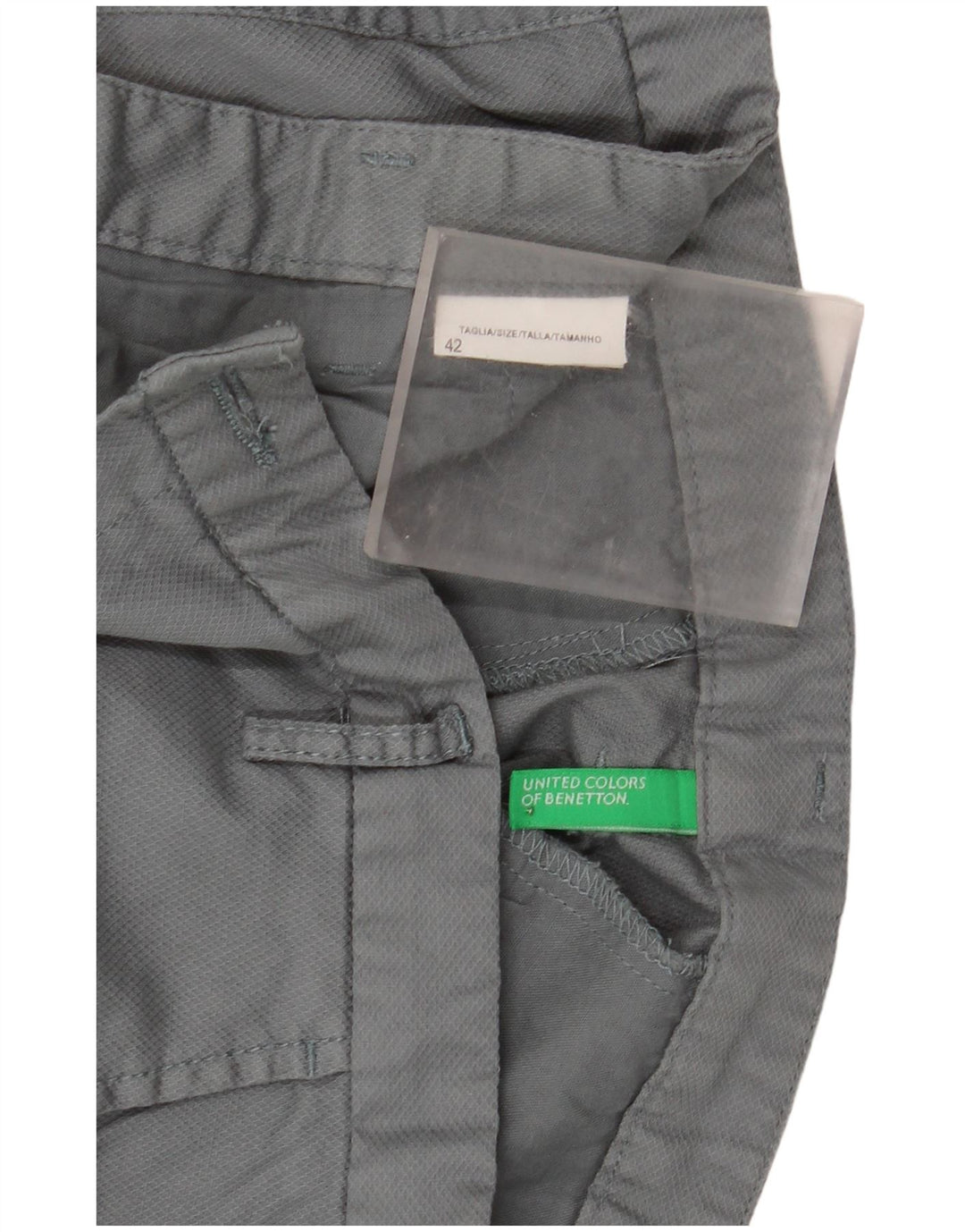 Benetton Dame Slim Chino Bukser IT 42 Medium W32 L28 Grå