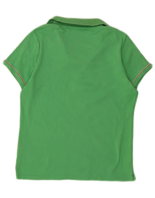 Tommy Hilfiger Dame Polo Shirt UK 12 Medium Green Bomuld